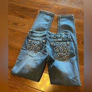 Miss Me size 27 rhinestone embellished skinny jeans
